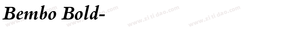 Bembo Bold字体转换